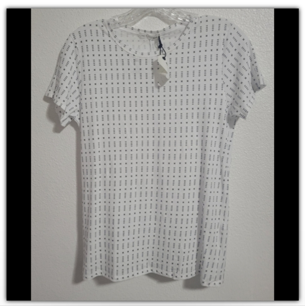 Nwt Rag & Bone White Printed Top Size Small